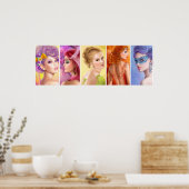 36 x 12 inch, Voordelig Poster papier (Matte) Vrou (Keuken)