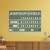 36 x 24-inch Baseball Scoreboard Wrapped Canvas (Insitu (Woonkamer))