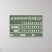 36 x 24-inch Baseball Scoreboard Wrapped Canvas (Voorkant)