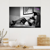 36 x 24-inch Chrissy Kittens B&W van de Tub Poster (Keuken)