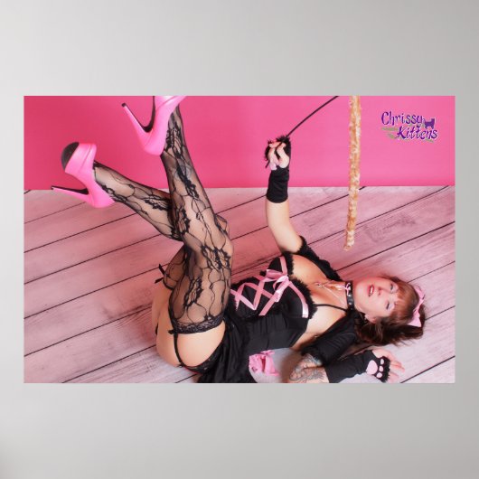 36 x 24-inch Chrissy Kittens The Kitten Waves Hi! Poster (Voorkant)