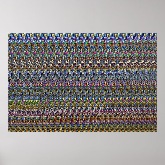 36 x 24 inch "onzichtbaar" 3D-Poster van Magic Eye Poster (Voorkant)