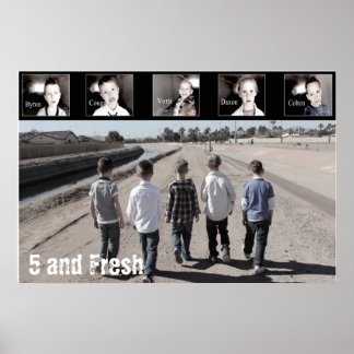 36 x 24 inch Vijf en vers Poster-Wandelend Poster