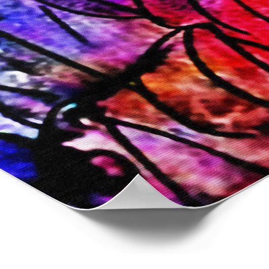 36"x 24"KLEURRIJK ABSTRACT ART-2 MATTE KUNST POSTE Poster (Hoek)