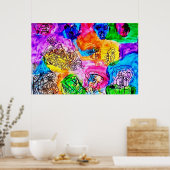 36"x 24"KLEURRIJK ABSTRACT ART-3 MATTE ART POSTER (Keuken)