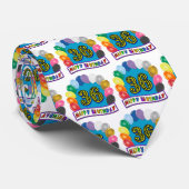 36e Birthday-ballonontwerp Stropdas (Opgerold)