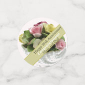 36e bruiloft Jubileum bone china bewerkbaar Confetti (Kleine voorkant)