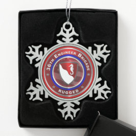36e ENGELSE BRIGADE Tin Sneeuwvlok Ornament