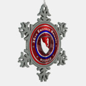 36e ENGELSE BRIGADE Tin Sneeuwvlok Ornament (Links)
