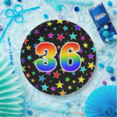 36e Evenement: Vet, Leuk, Kleurrijke Regenboog 36 Papieren Bordje (Feest)