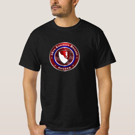 36e Geniebrigade “Rugged” T-shirt (Voorkant)