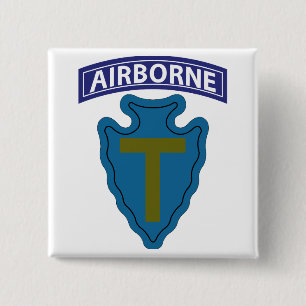 36e infanteriedivisie - Airborne Vierkante Button 5,1 Cm