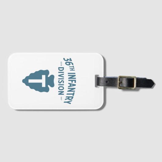 36e Infanteriedivisie Badge Bagagelabel (Voorkant (horizontaal))