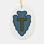 36e Infanteriedivisie Badge Keramisch Ornament (Achterkant)