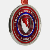 36e Kerstmis MET DE ENGINEER-BRIGADE Metalen Ornament (Rechts)