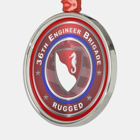 36e Kerstmis MET DE ENGINEER-BRIGADE Metalen Ornament (Links)
