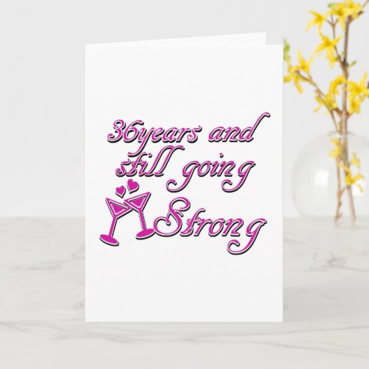 36e trouwdag kaart (Gele Bloem)