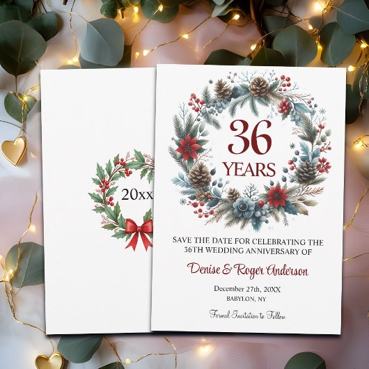 36e trouwjubileum Winter Save The Date
