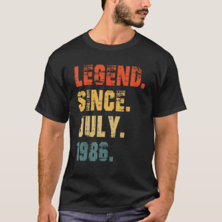 36e verjaardag 36 jaar oude legende sinds juli 198 t-shirt