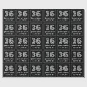 36e verjaardag: Art Deco Geïnspireerde look "36" m Cadeaupapier (Vlak)