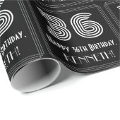 36e verjaardag: Art Deco Geïnspireerde look "36" m Cadeaupapier (Rol Hoek)