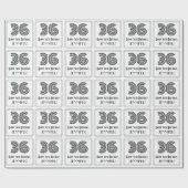 36e verjaardag: Art Deco geïnspireerde stijl "36"  Cadeaupapier (Vlak)