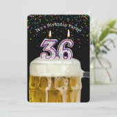 36e verjaardag Bierfeest Kaart (Staand voorkant)