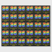 36e verjaardag: Colorful Music Symbols, Rainbow 36 Cadeaupapier (Vlak)