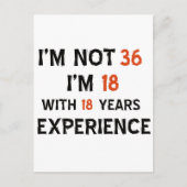 36e verjaardag design briefkaart (Voorkant)