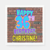 36e verjaardag ~ Fun, door Urban Graffiti geïnspir Servet (Voorkant)