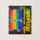 36e verjaardag: Fun, kleurrijk gevuurwerk Legpuzzel (Verticaal)