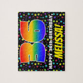 36e verjaardag — Fun, kleurrijk Star Field Pattern Legpuzzel (Verticaal)