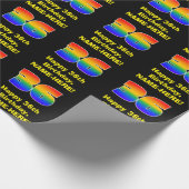 36e verjaardag: Fun, kleurrijke regenboog geïnspir Cadeaupapier (Hoek)