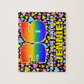 36e verjaardag — Fun, liefhebbende hartvormen + "3 Legpuzzel (Verticaal)