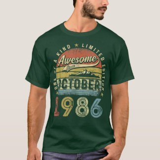 36e verjaardag Gift Geweldige sinds oktober 1986 3 T-shirt