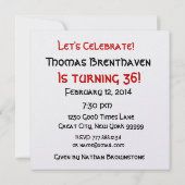 36e verjaardag Gold-kaarsen en ballonmetaal Kaart (Achterkant)