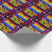 36e verjaardag: Heatpatroon liefhebbend, regenboog Cadeaupapier (Hoek)