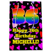 36e verjaardag: Heatpatroon liefhebbend, regenboog Medium Cadeauzakje (Voorkant)