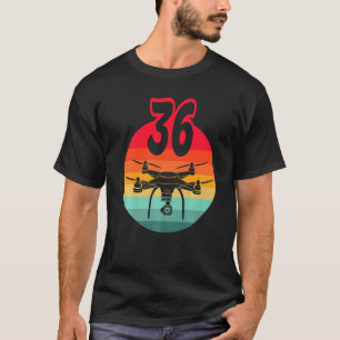 36e verjaardag I Retro afstandsbedieningstoetsen m T-shirt