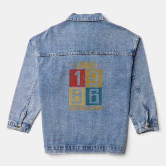 36e verjaardag juni 1986 Geboren in 1986 36 jaar o Denim Jacket