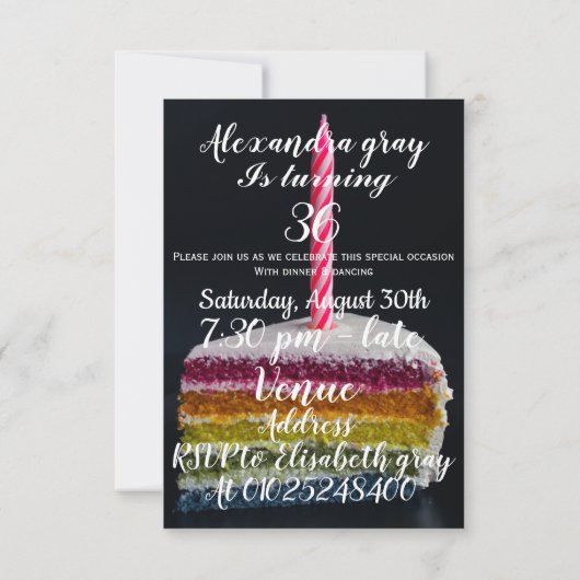 36e verjaardag kaart (Achterkant)