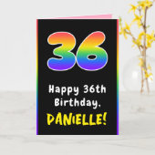 36e verjaardag: kleurrijke regenboog # 36, Naam va Kaart (Gele Bloem)