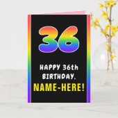 36e verjaardag: kleurrijke regenboog # 36, Naam va Kaart (Gele Bloem)