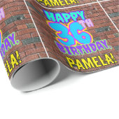 36e verjaardag: leuk, stads graffiti-geïnspireerd cadeaupapier (Rol Hoek)