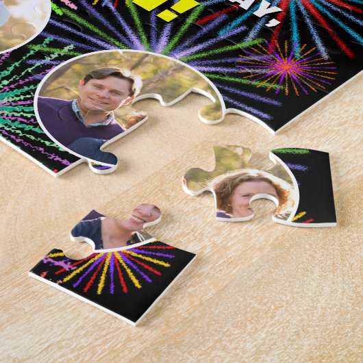 36e verjaardag: Leuke regenboog #, aangepaste naam Legpuzzel (Zijkant)