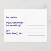 36e Verjaardag: Leuke Sterren Patroon, Regenboog 3 Briefkaart (Achterkant)