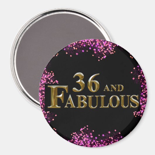 36e verjaardag magneet (Voorkant / Achterkant)