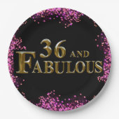 36e verjaardag papieren bordje (Voorkant)