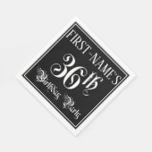 36e verjaardag Partij — Fancy Manuscript + de Naam Servet (Hoek)