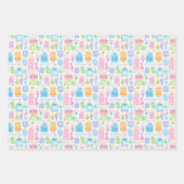 36e verjaardag Pastel Roze Cake Cadeaus Ballons Inpakpapier Vel (Voorkant)